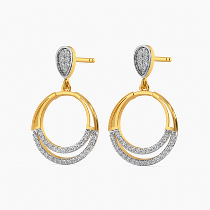 Desi Drape  Diamond Earrings