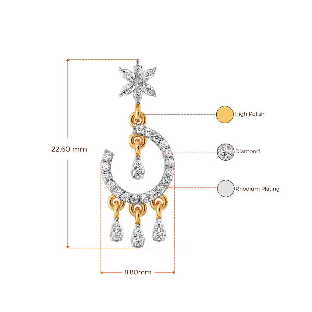 Tassel Taal Diamond Earrings