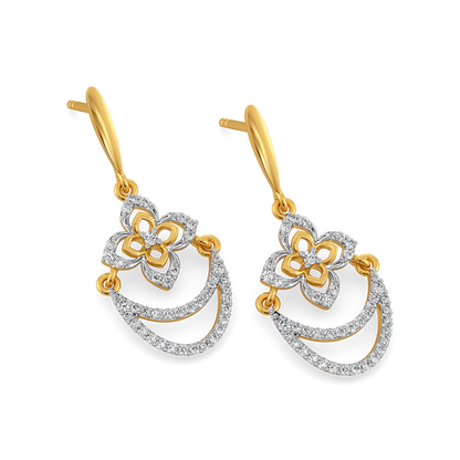 Zewar Swirl  Diamond Earrings