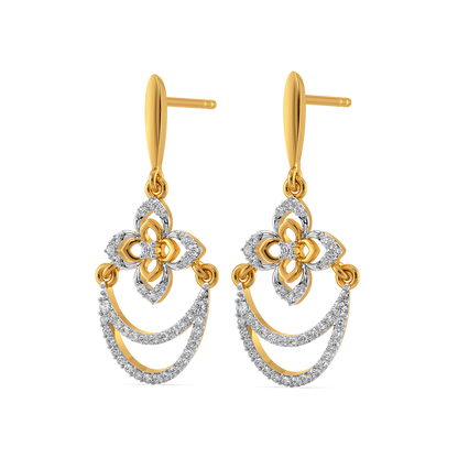 Zewar Swirl  Diamond Earrings