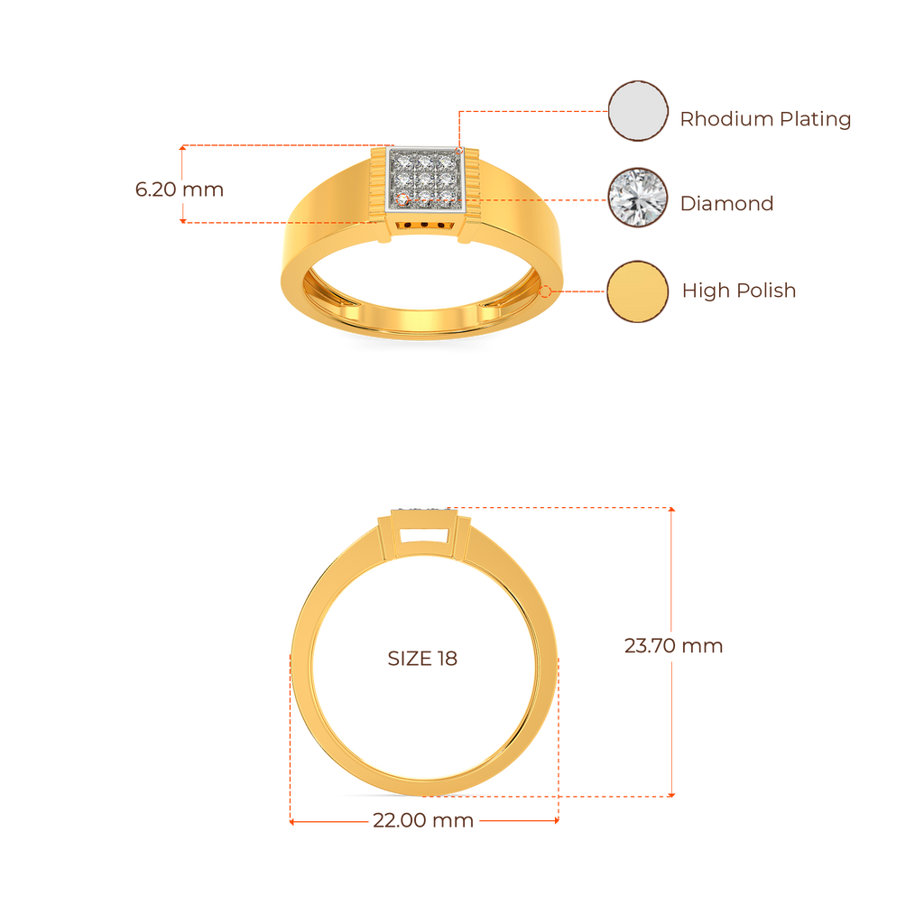 Glow Like Aiden Diamond Rings For Men