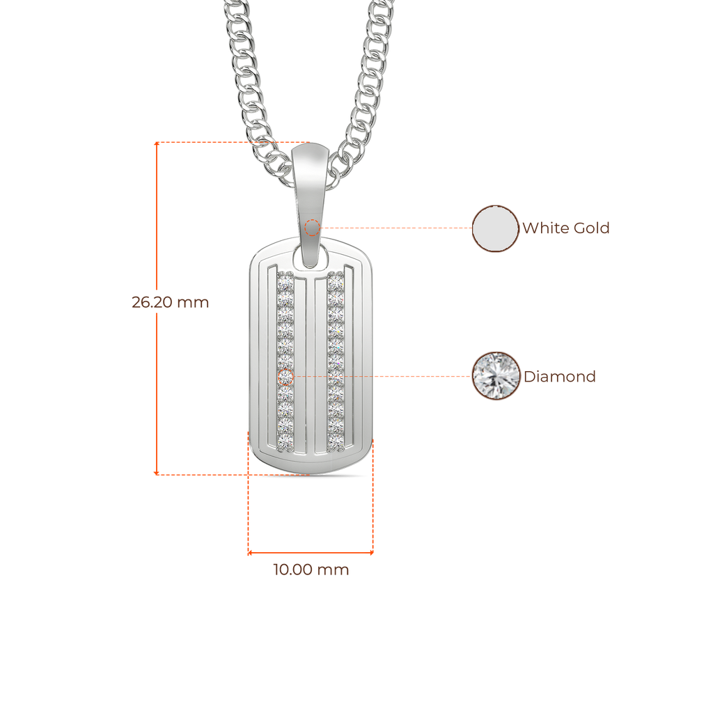 Subtle Twist  Diamond Pendants For Men