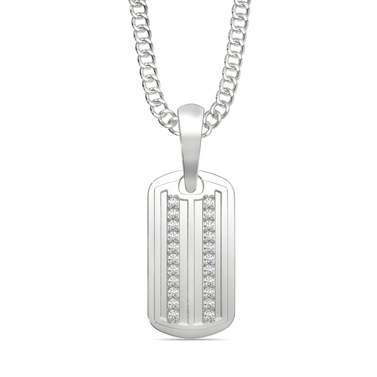 Subtle Twist  Diamond Pendants For Men
