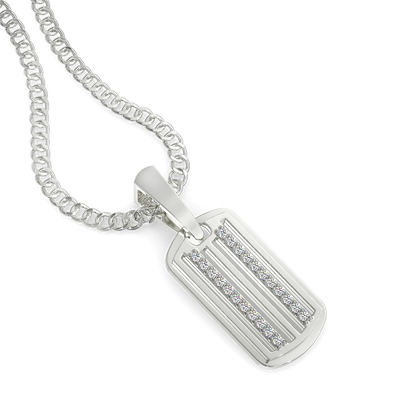 Subtle Twist  Diamond Pendants For Men