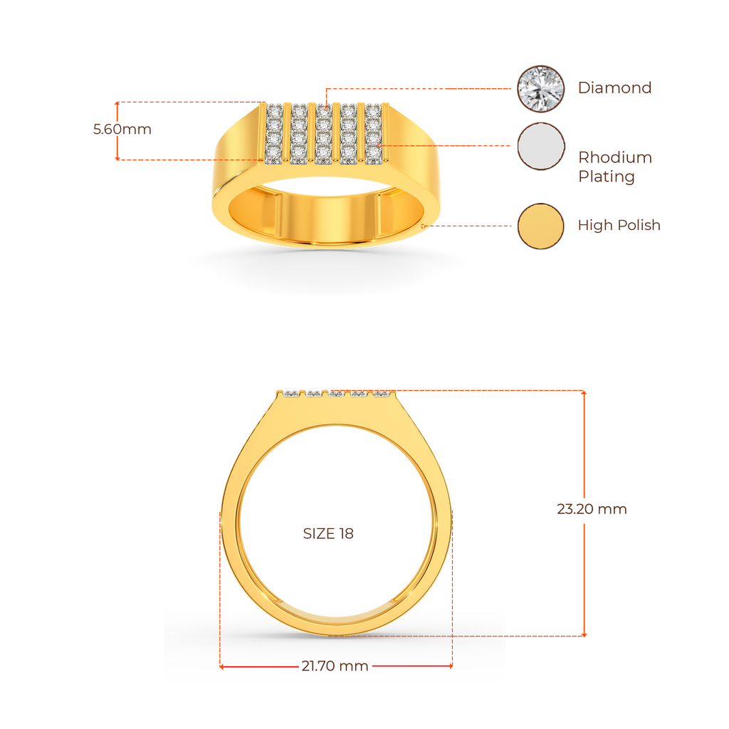 Alphaneer Diamond Rings For Men