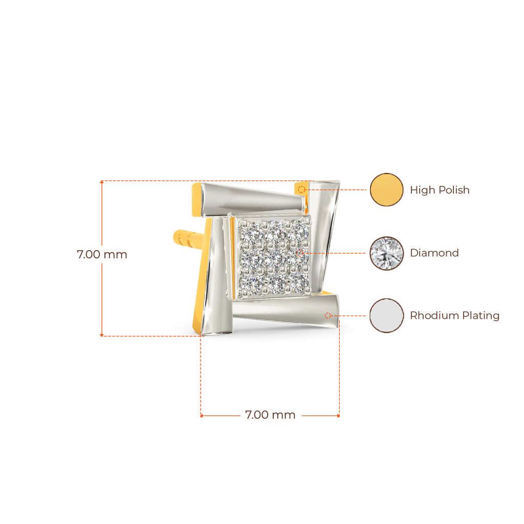 Criss Lavish Diamond Earrings For Men