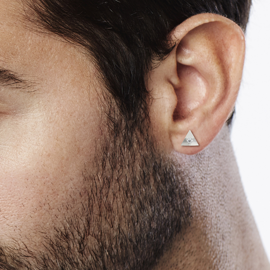 Illuminated Diamond Earrings For Men