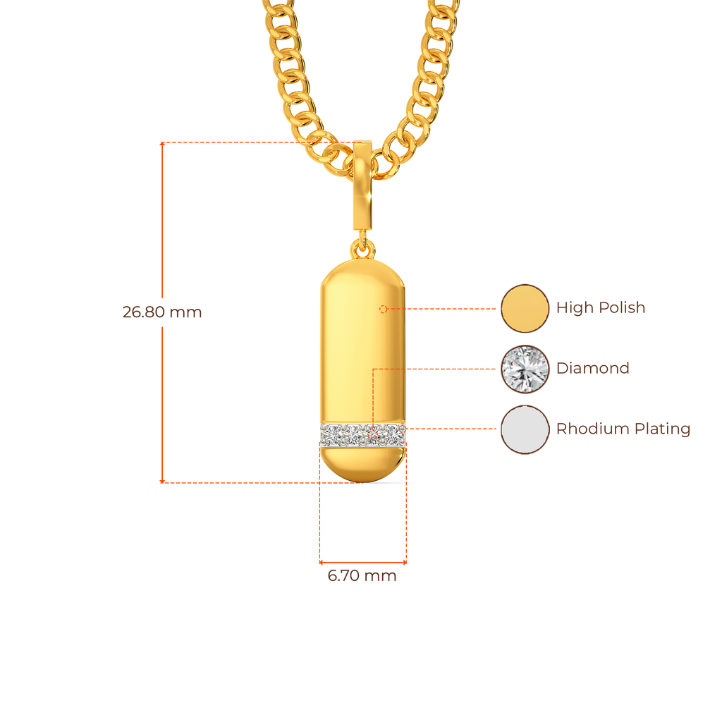 Kapsuled Diamond Pendants For Men