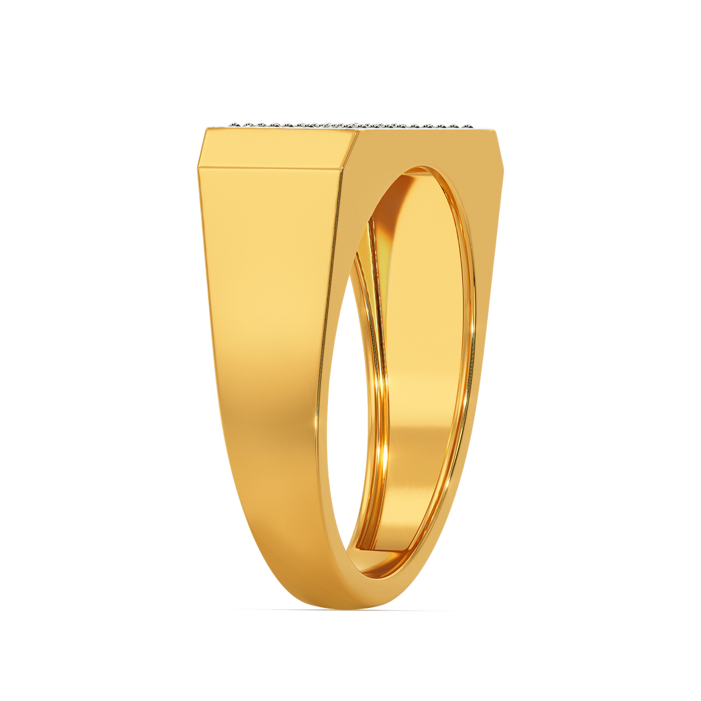 Plaid Peak Diamond Rings For Men