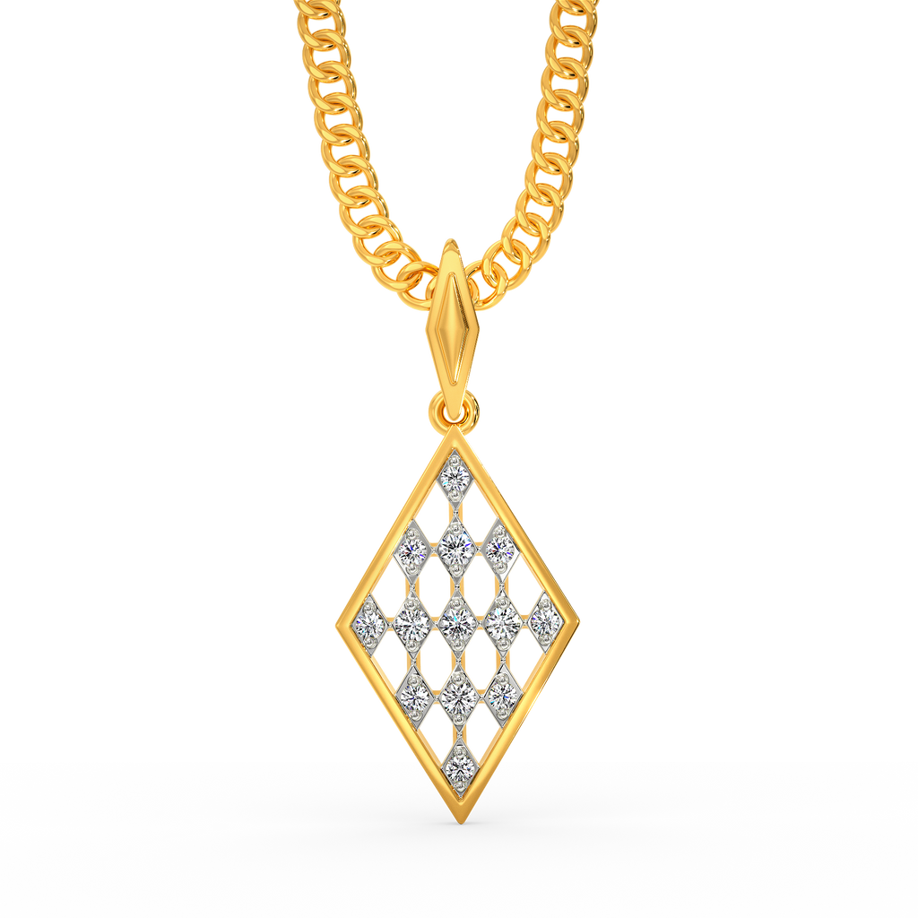 Team Tartan Diamond Pendants For Men