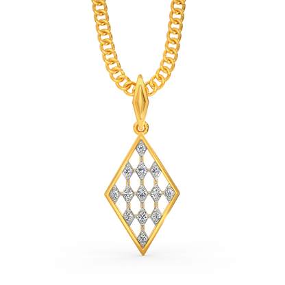 Team Tartan Diamond Pendants For Men