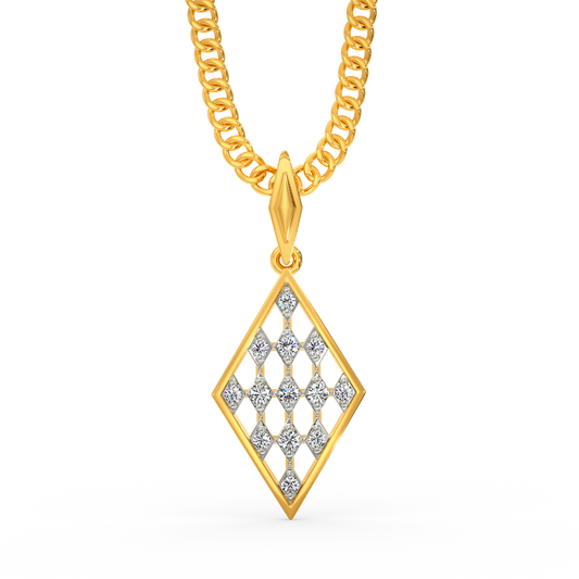 Team Tartan Diamond Pendants For Men