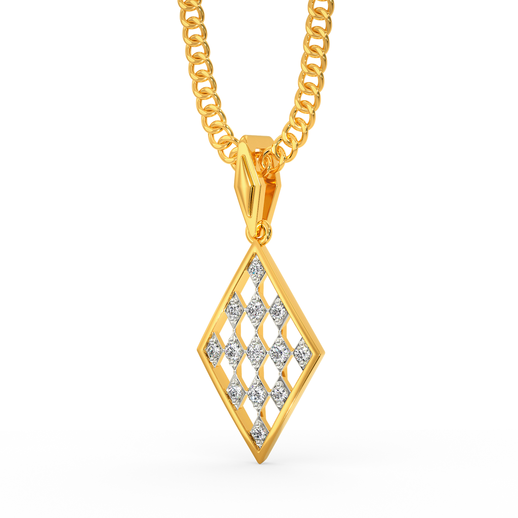 Team Tartan Diamond Pendants For Men