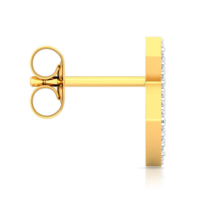 Chevron Bolts Diamond Earrings