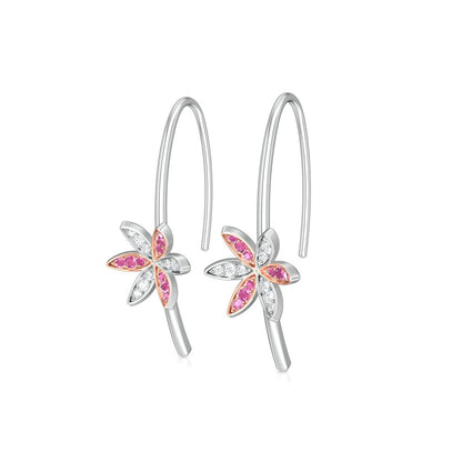 Pink Jasmine Diamond Earrings
