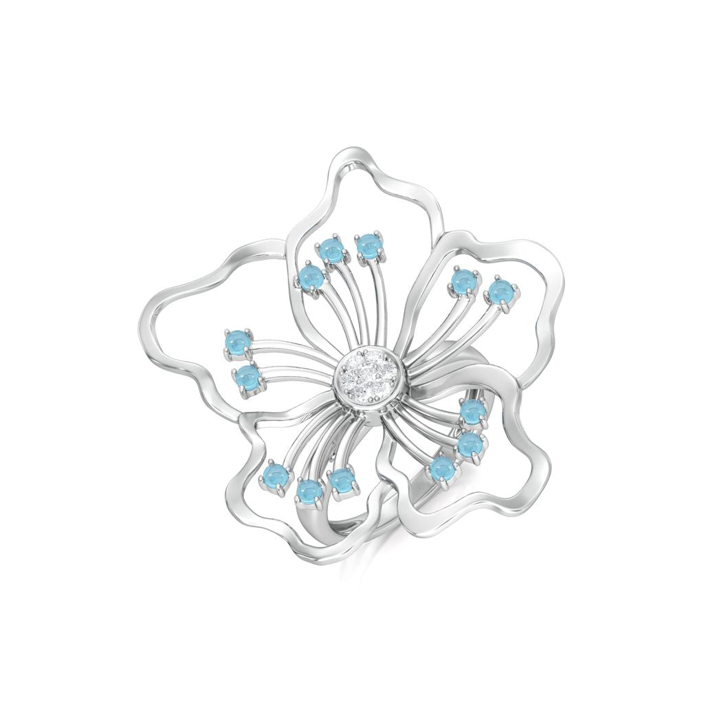 Periwinkle Blues Diamond Rings