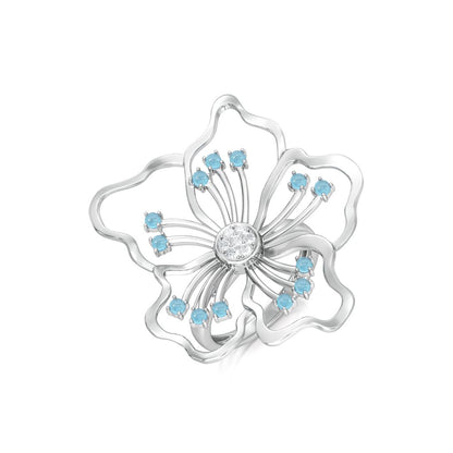 Periwinkle Blues Diamond Rings