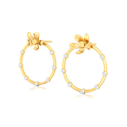 Floral Wreath Diamond Earrings
