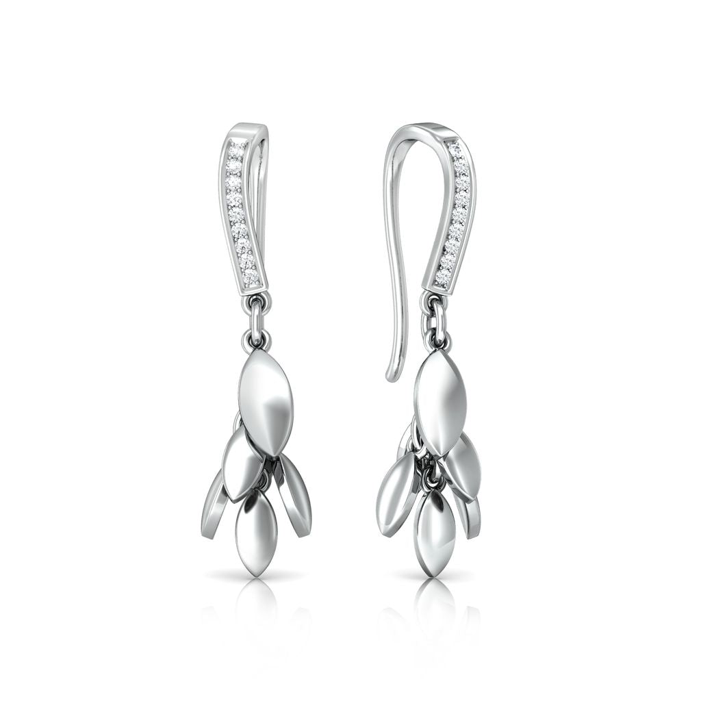 White Wisteria Diamond Earrings
