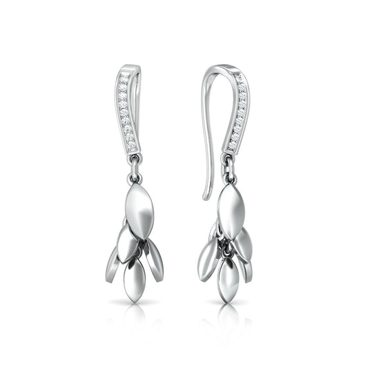 White Wisteria Diamond Earrings