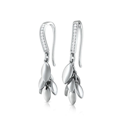 White Wisteria Diamond Earrings