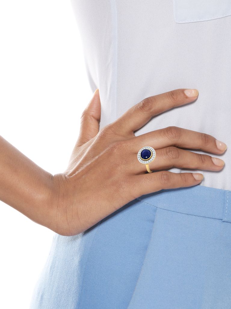 Fiery Blue Diamond Rings