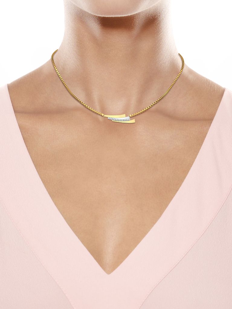 Pleat Play Diamond Necklaces