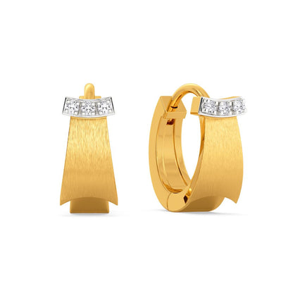 School Girl Ruffles Diamond Earrings