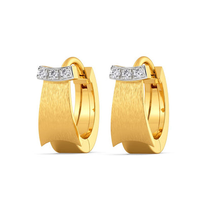 School Girl Ruffles Diamond Earrings