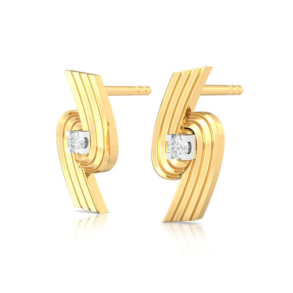 Spiral Star Diamond Earrings