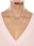 Crossed Tracks Diamond Necklaces