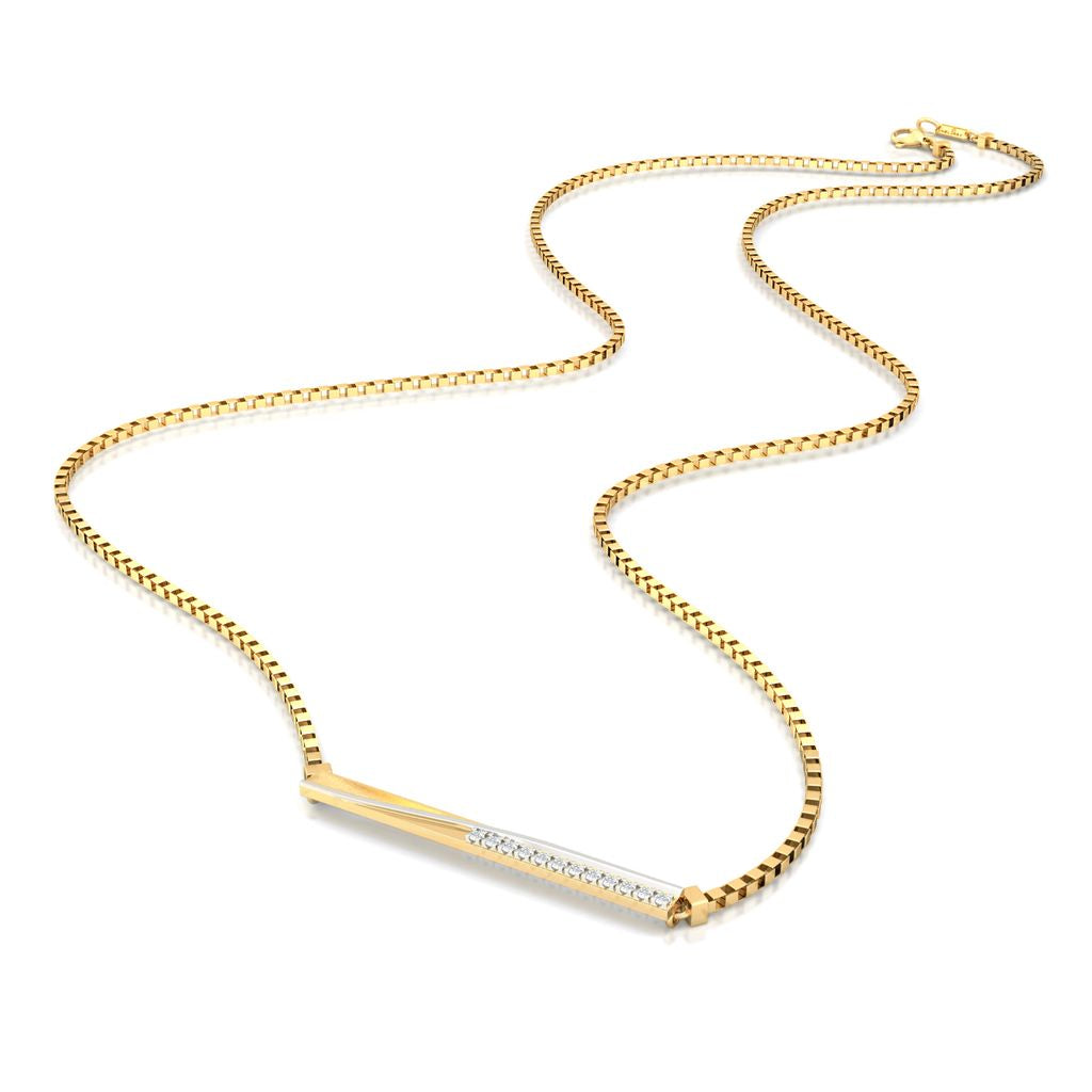 Crossed Tracks Diamond Necklaces