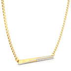 Crossed Tracks Diamond Necklaces