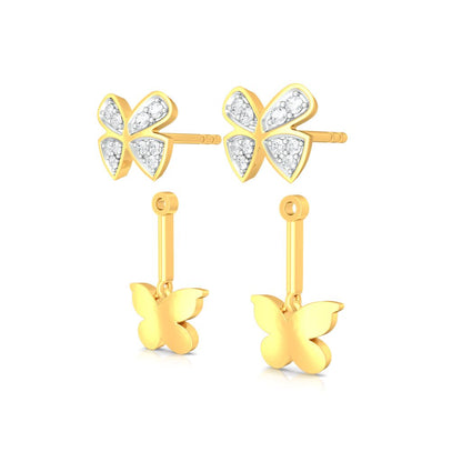 Open Wings Diamond Earrings