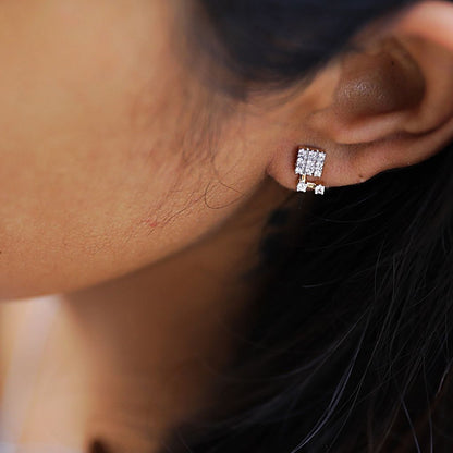 Fair n' Square Diamond Earrings
