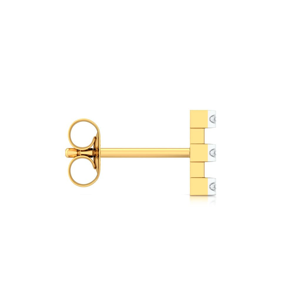 Checkered Bling Diamond Earrings