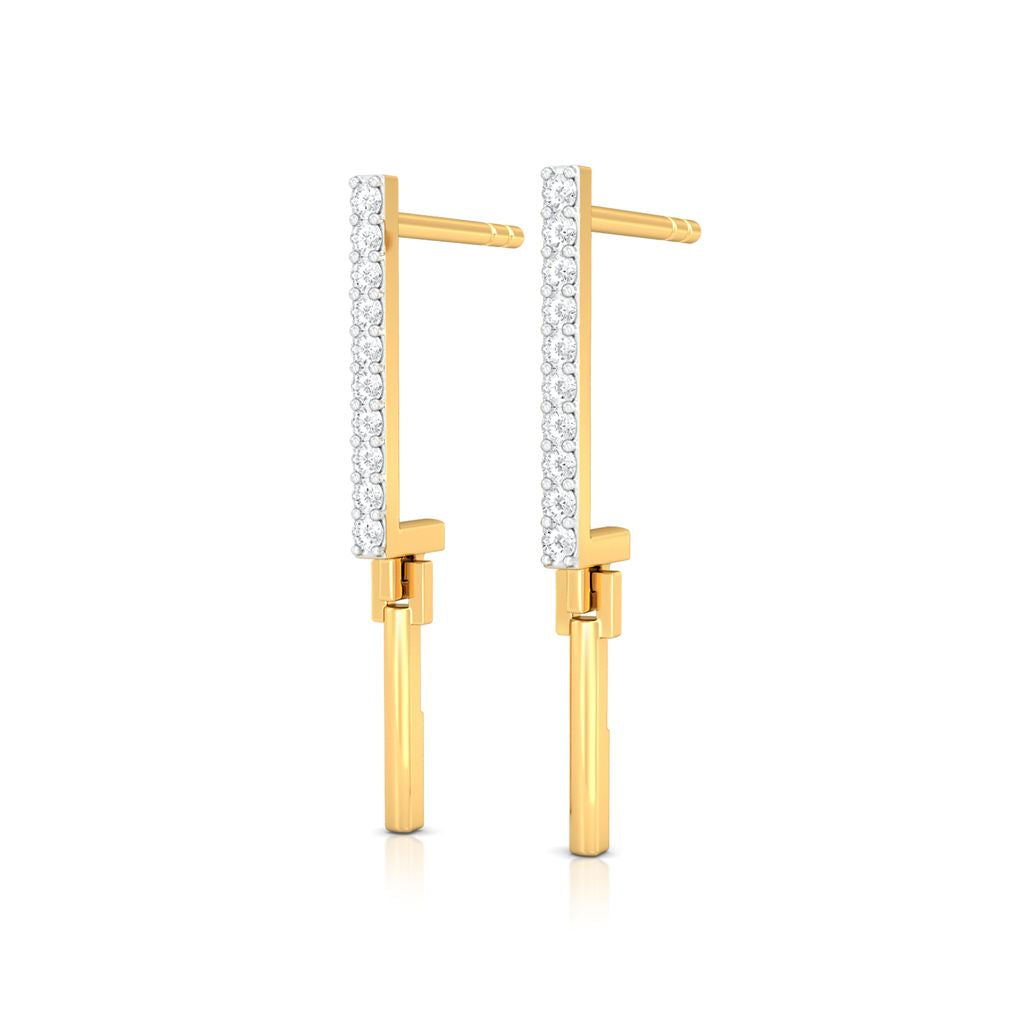 Stripe Tease Diamond Earrings