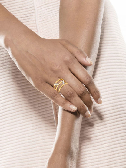 Dancing Stripes Diamond Rings