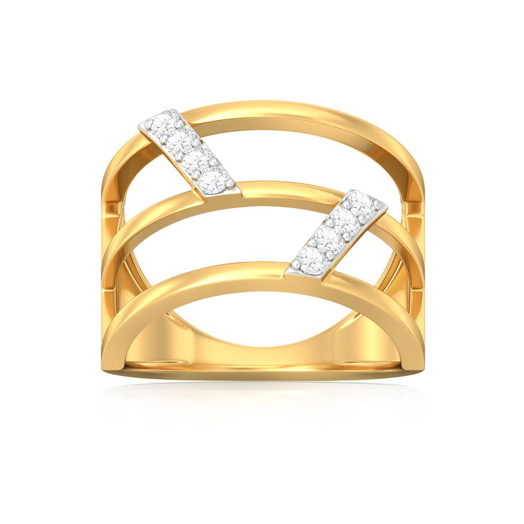 Dancing Stripes Diamond Rings