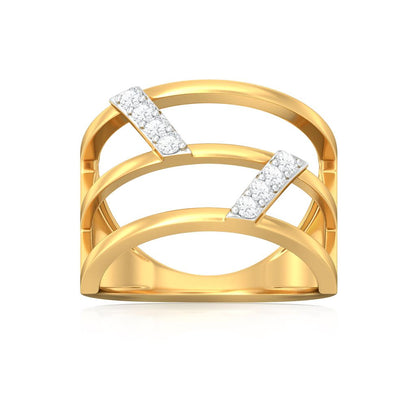 Dancing Stripes Diamond Rings