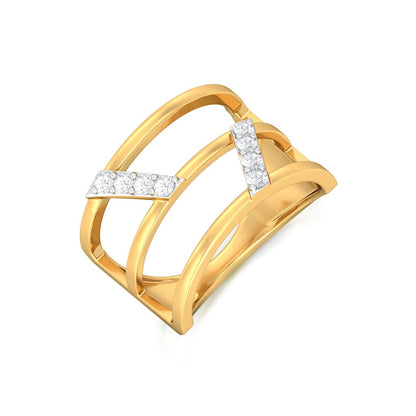 Dancing Stripes Diamond Rings