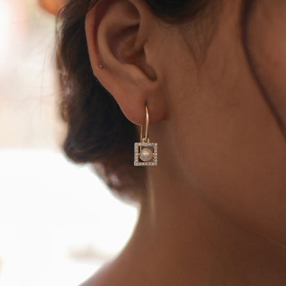 To be Square Diamond Earrings