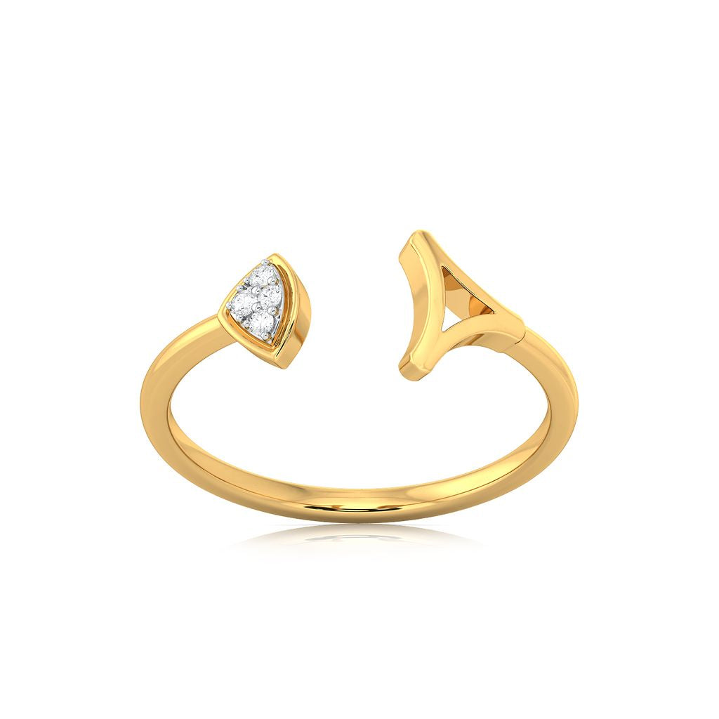 Triangular Tango Diamond Rings