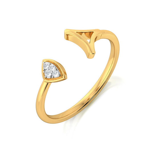 Triangular Tango Diamond Rings
