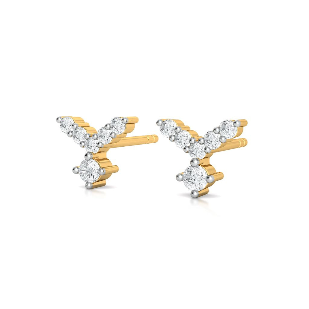 A Dot Plot Diamond Earrings