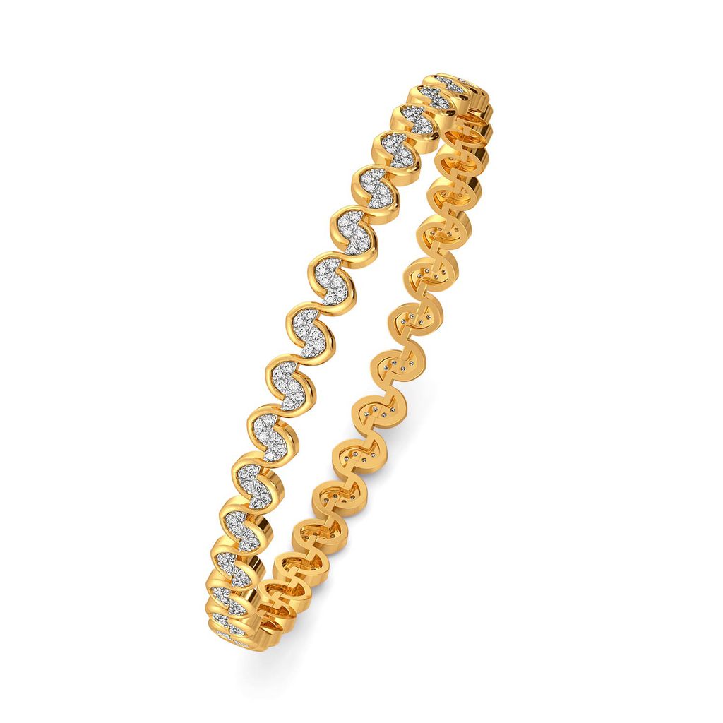 Ripple Rush Diamond Bangles