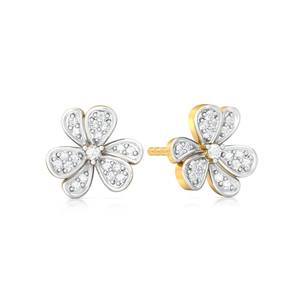 Treble Corsage Diamond Earrings