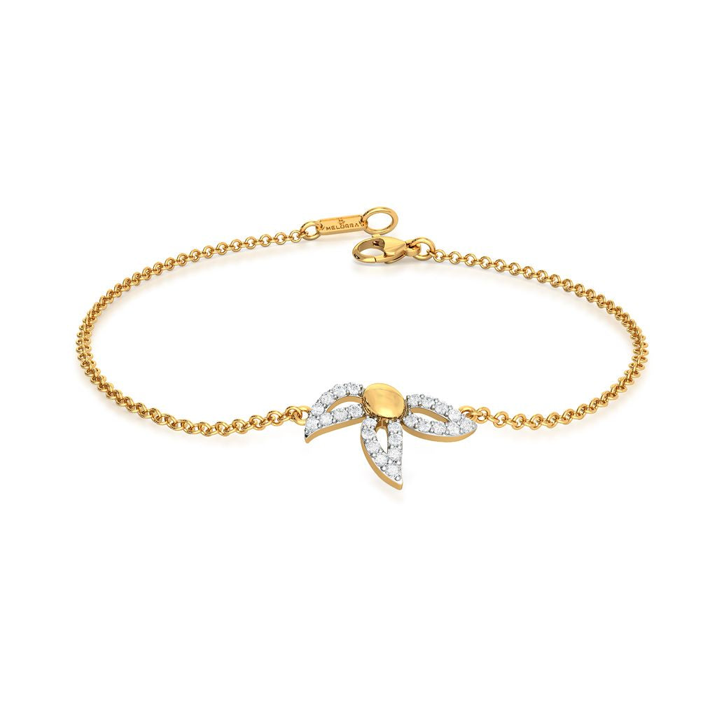Trio-Petal Settle Diamond Bracelets
