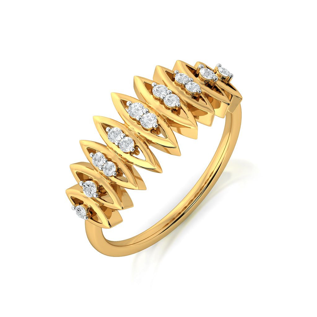 Leaf in Chief Diamond Rings