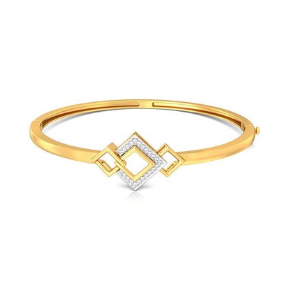 Squared away Diamond Bangles